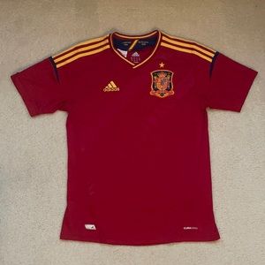 AUTHENTIC Adidas Spain Home Jersey - Euro 2012